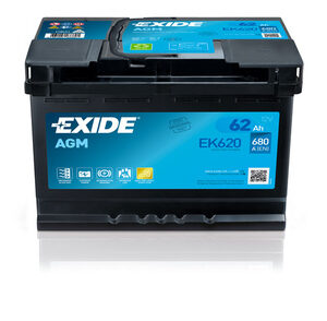 Акумулятор 62 Ah/12V EXIDE AGM Euro EK620 - (EK620 / EXIDE)