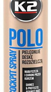 K2 POLO COCKPIT 600ml Поліроль д/панелі (свіжість)(аерозоль) х12 - (K406FR / K2)