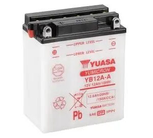 Акумулятор МОТО Yuasa 12V 12,6Ah YuMicron Battery YB12A-A (сухозаряжений) - (YB12A-A / Yuasa)