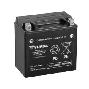 Акумулятор МОТО Yuasa 12V 12,6Ah MF VRLA Battery AGM YTX14L-BS(сухозаряжений) - (YTX14L-BS / Yuasa)