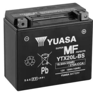 Акумулятор МОТО Yuasa 12V 18,9Ah MF VRLA Battery YTX20L-BS(сухозаряжений) - (YTX20L-BS / Yuasa)