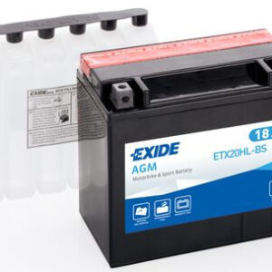 Акумулятор MOTO 18 Ah/12V EXIDE AGM (1) ETX20HL-BS (сухозаряджений) - (ETX20HL-BS / EXIDE)