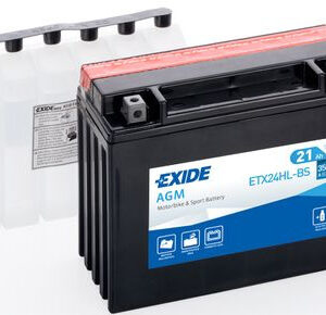 Акумулятор MOTO 21 Ah/12V EXIDE AGM (1) ETX24HL-BS (сухозаряджений) - (ETX24HL-BS / EXIDE)